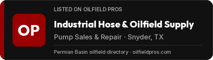 Industrial Hose & Oilfield Supply, listed on Oilfield Pros, the Permian Basin oilfield directory